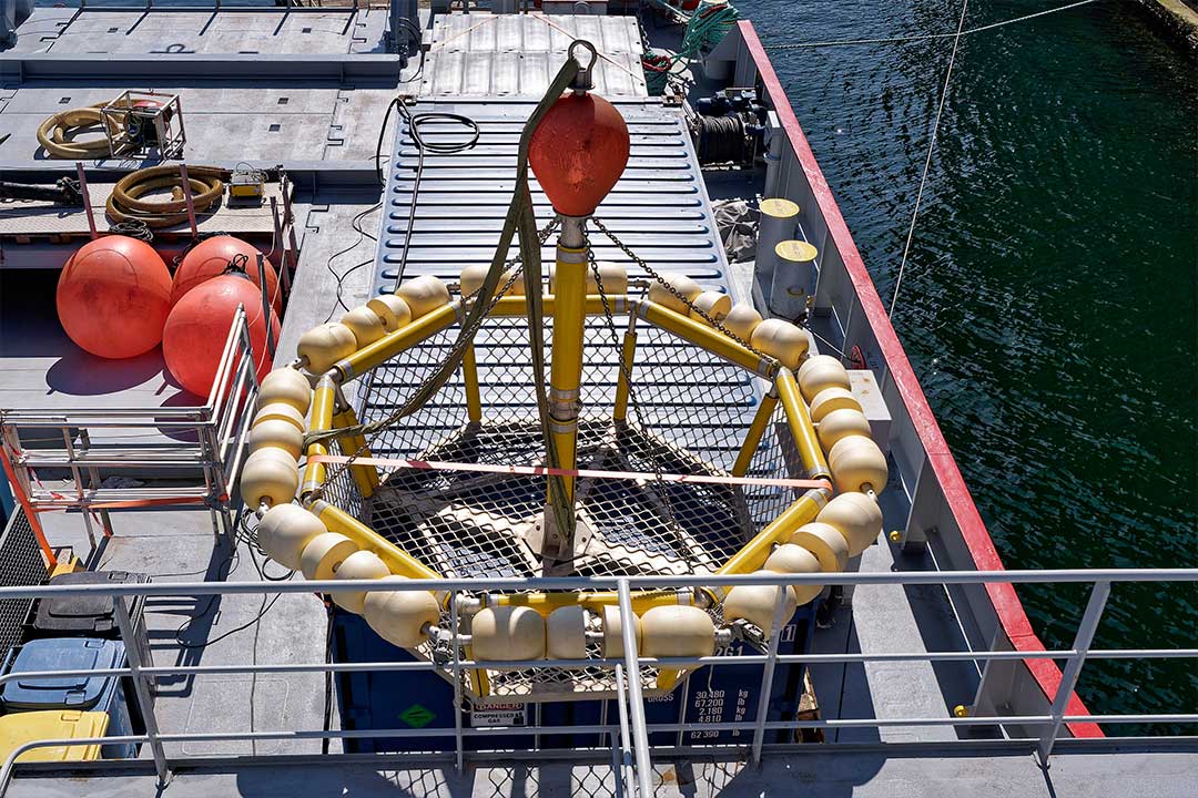 Auch der Rettungskorb dient dazu, Verletzte schnellstmöglich aus dem kalten Wasser zu holen.