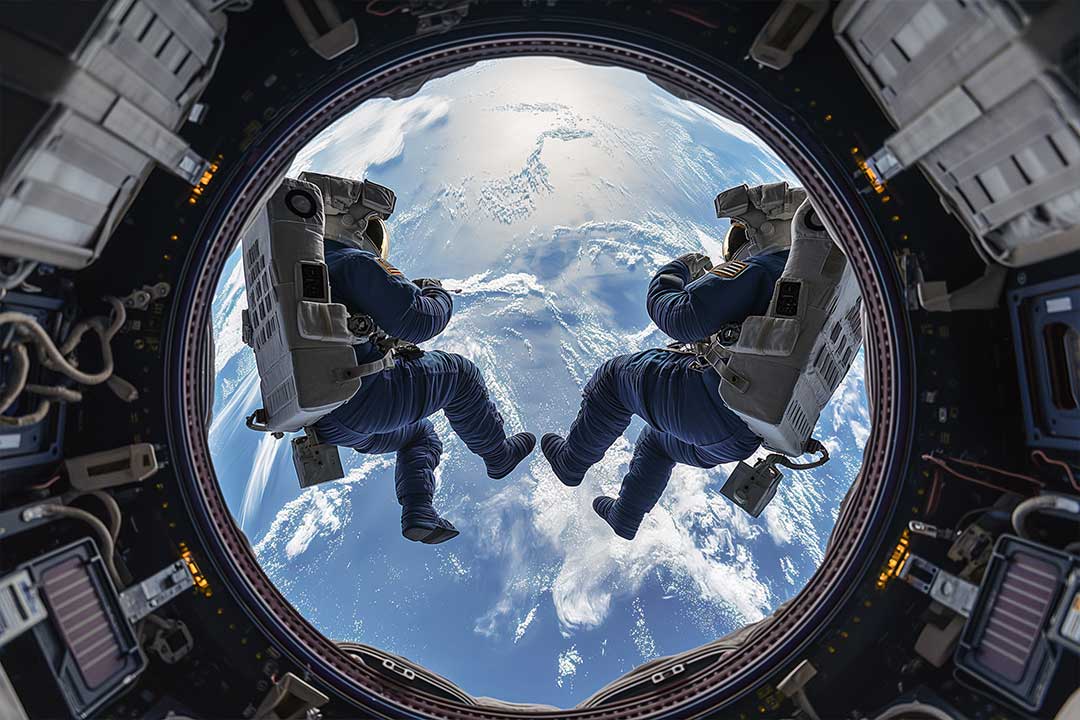 Astronauten im Weltall