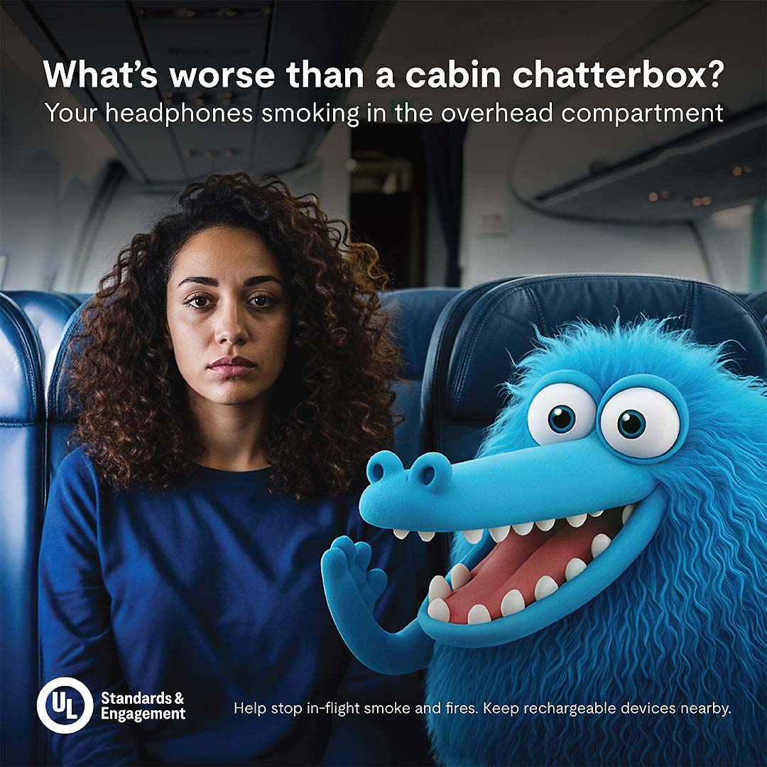 Motiv mit blauem Monster der "Awareness Campaign"