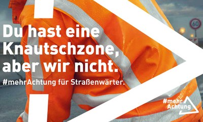 Plakat der Kampagne mit dem Titel "Du hast eine Knautschzone, wir nicht"